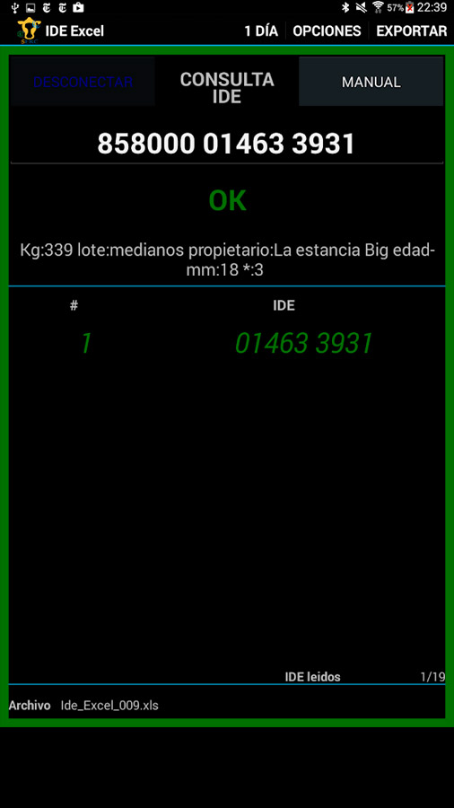 Captura de pantalla de IdeXls 6