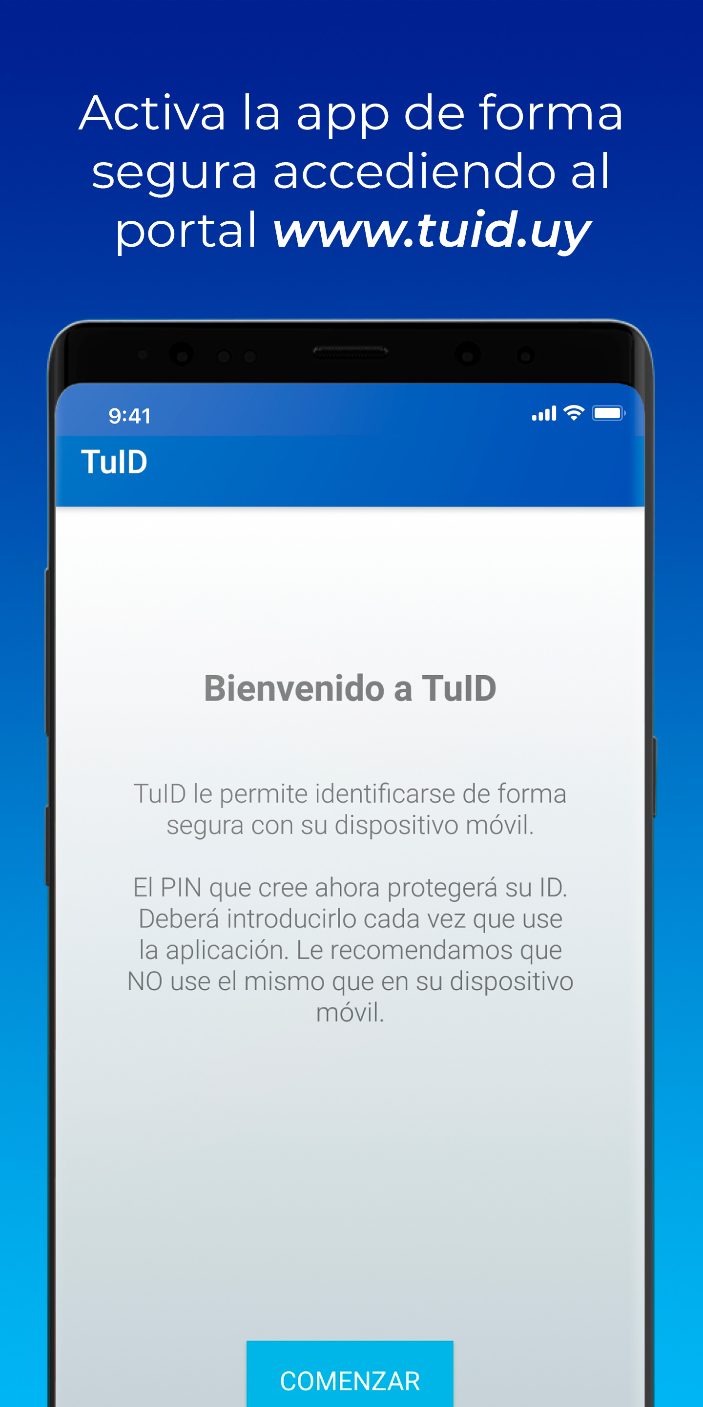 Captura de pantalla de TuID 2